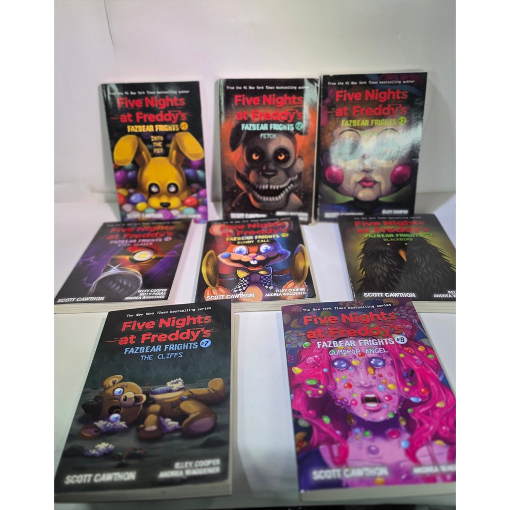 Five Nights at Freddy's Fazbear Frights Books 1-8 Lot Paperback FNAF Cawthon